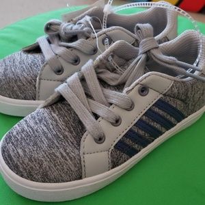 Boys size 10 gray, blue and white sneakers